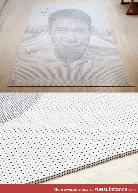 A Portrait Made Out Of 13,138 Dice