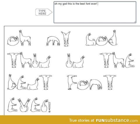 The Llama font