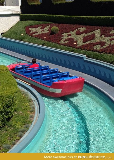 This guy rode "it's a small world" at Disneyland alone