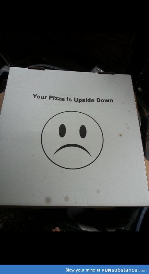 I noticed this silly pizza box bottom when I took out the trash this morning