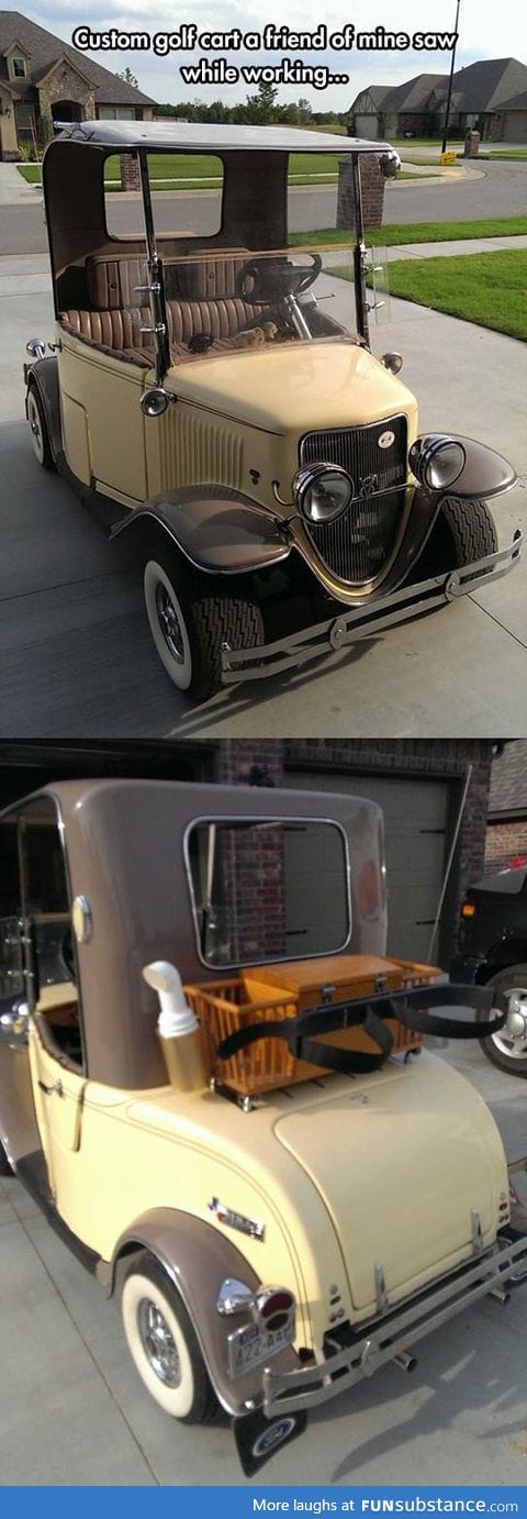 An amazing customized golf cart