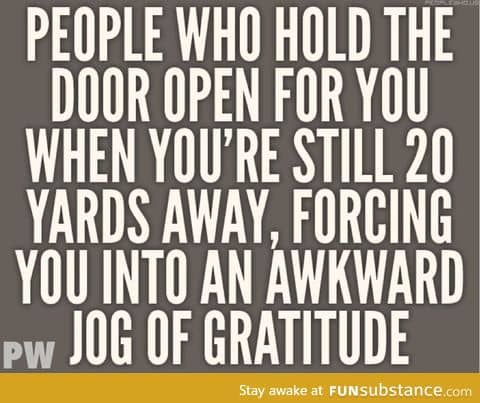 Holding the door