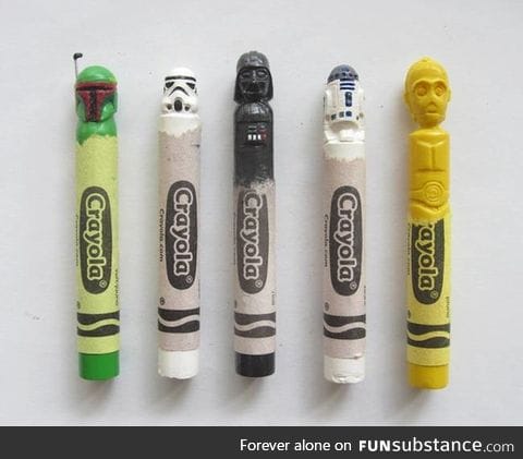 Star Wars crayon sculptures