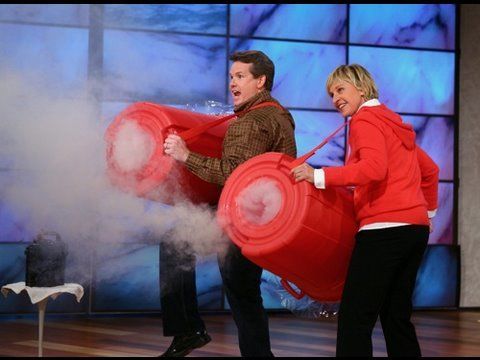 Science Guy Shows Ellen How To Shoot Giant Smoke Rings With His Air Cannon