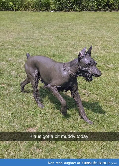 He looks like a bronze statue