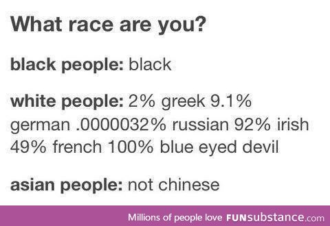 What race are you?