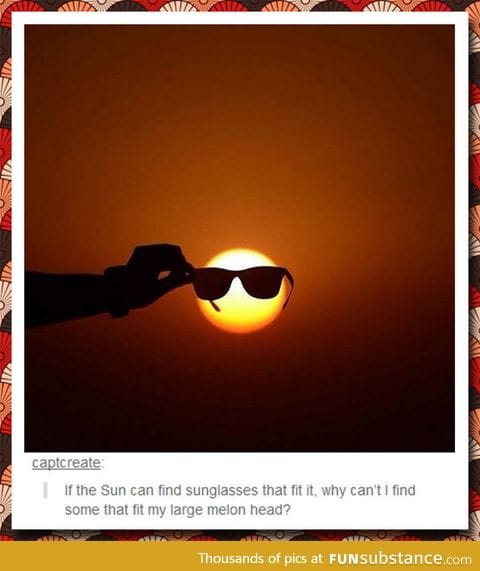 Sun with glasses