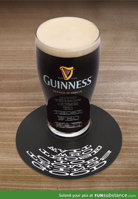 Clever advertising: Beer coaster