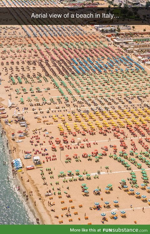 Perfectly organized beach