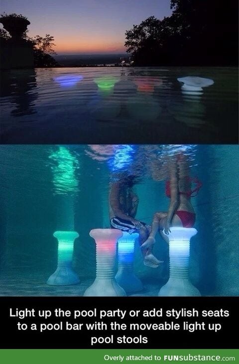 Light up pool chairs