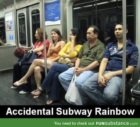 subway rainbow