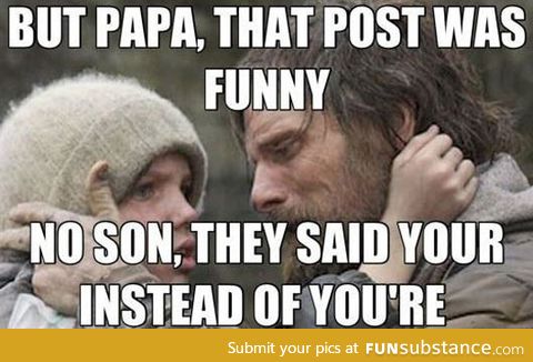 Check your grammar before posting