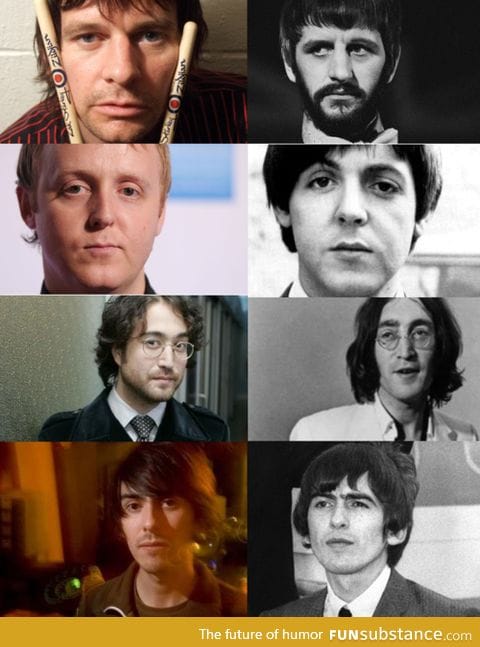 The Beatles and their sons