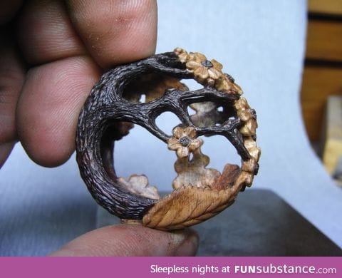 Carved rock maple