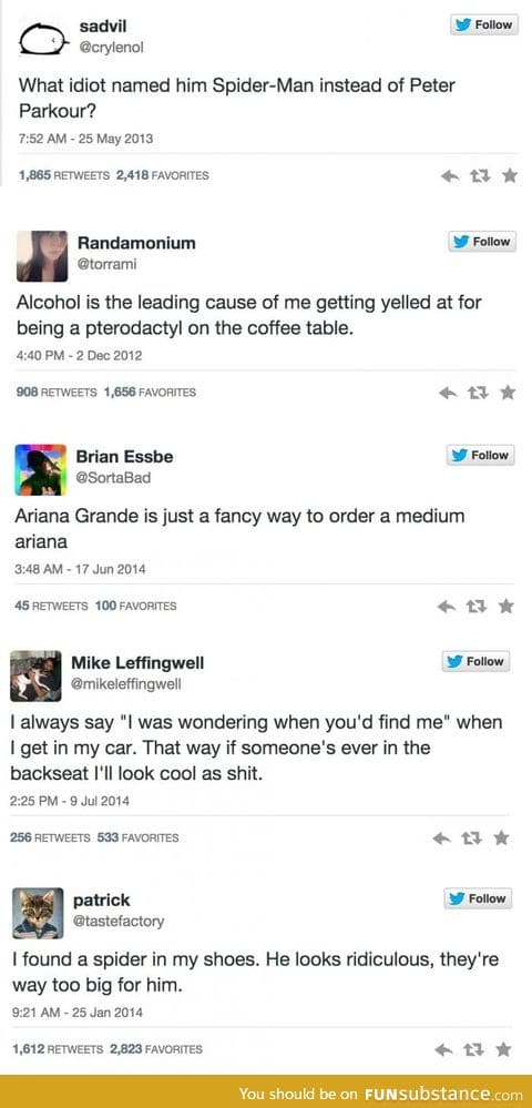 Some good quality tweets