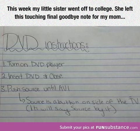 Touching final goodbye note