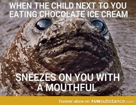 He kept eating, like nothing happened