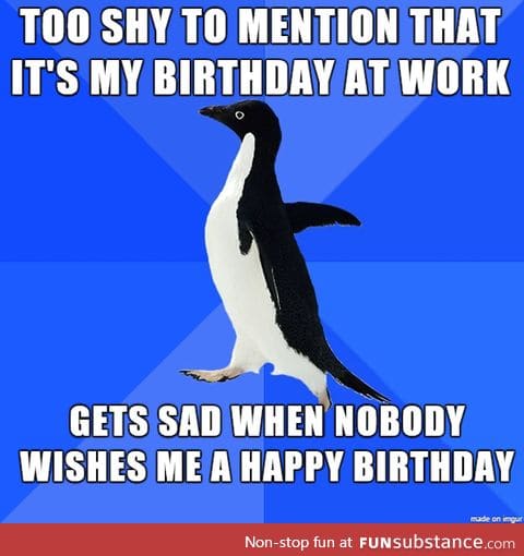 In the life of a shy person