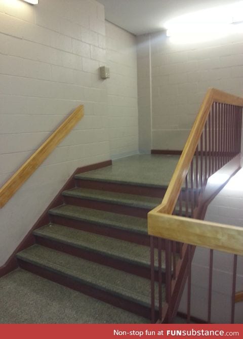 These stairs lead to a wall