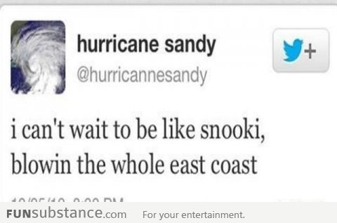 Hurricane Sandy on Blowing