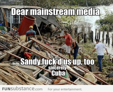 The news about Hurricane Sandy is mostly about US