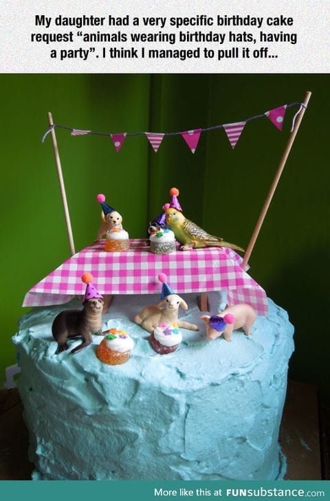 Animal party cake