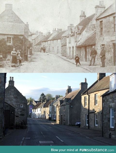 My street in the year 1900 vs. My street today