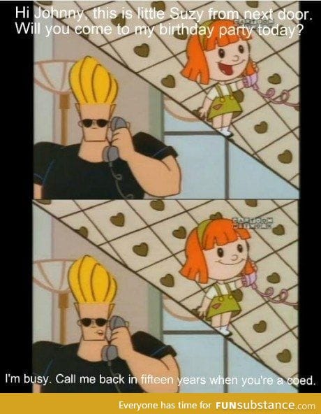 Johnny is no p*do