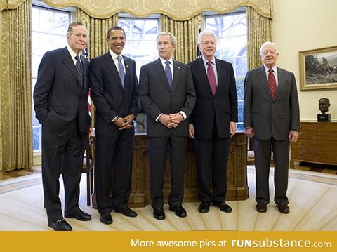 All the living US presidents together