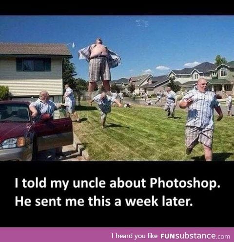 Uncle found Photoshop