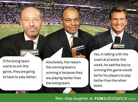 Every sports game commentary ever