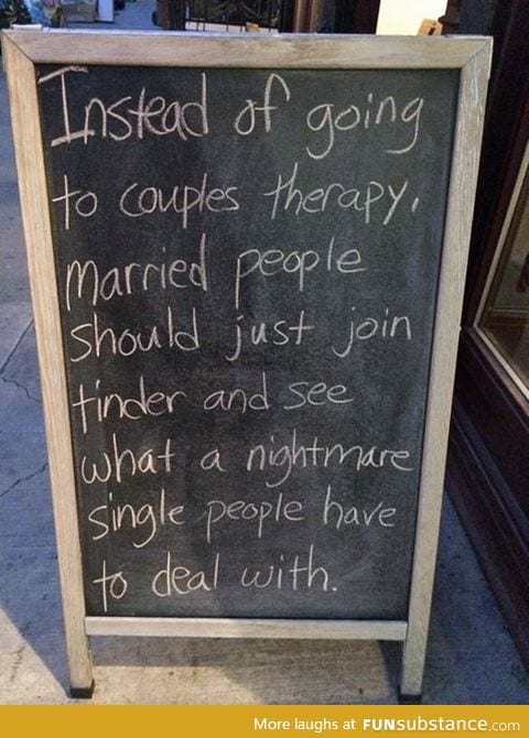 Sandwich board wisdom