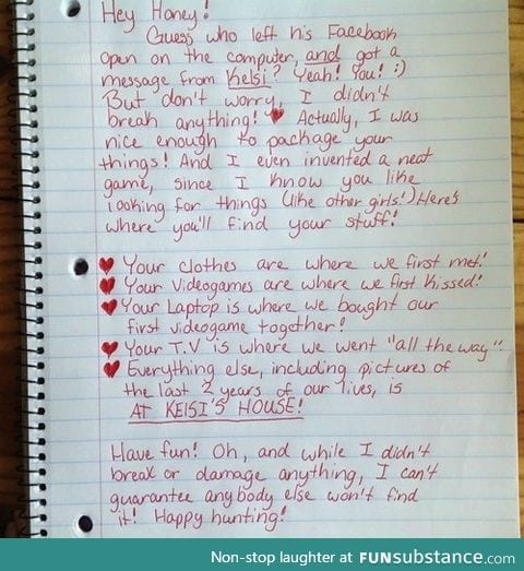 Girlfriend owns cheating boyfriend