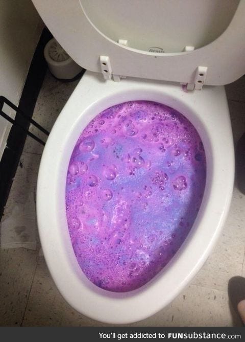 What happens when you drop a bath bomb in the toilet