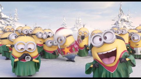 Minions go caroling in this holiday greeting video