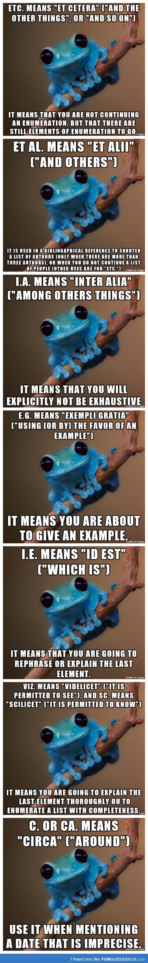 Latin abbreviations to shine in your essays