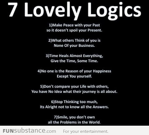 7 Lovely Logics about Life