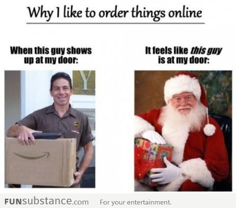 The joys of ordering things online