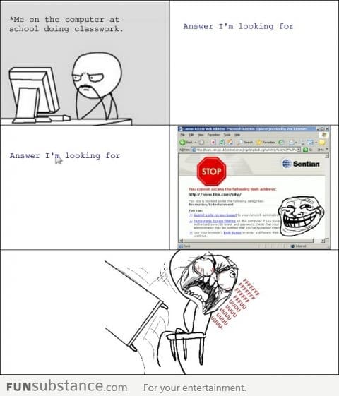 I hate the school's website filter!