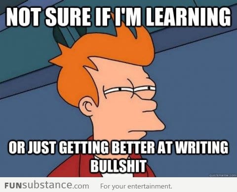 How I feel about writing papers in college