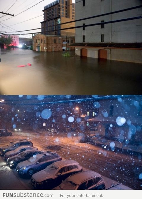 View in New Jersey one week apart Incredible