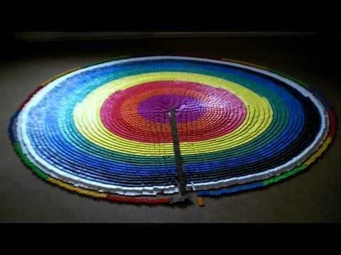 You will feel Oddly Satisfied After Watching This Dominoes Circle Collapse