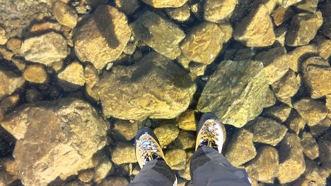 You can walk on crsytal clear ice in Slovakian mountains
