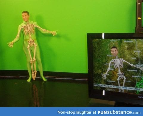 Weatherman's amazing Halloween costume