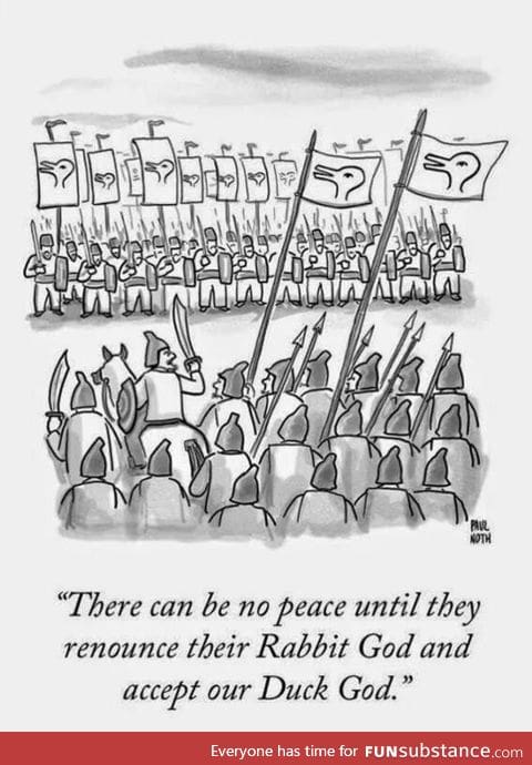 What religious wars look like from an atheist point of view