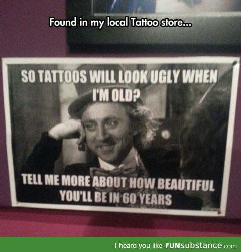 Tattoo store sign
