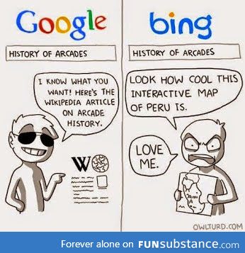 Just another reason google is better than bing