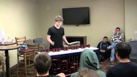 Guy plays some sick tunes using a special PVC pipe instrument