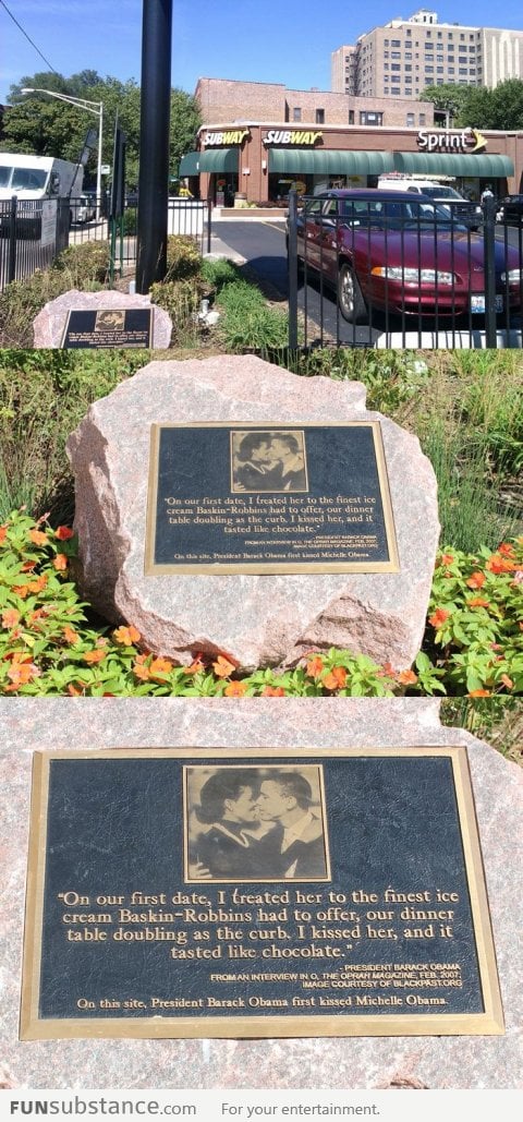 President Obama First Kiss Monument