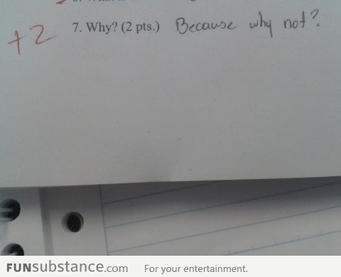 Philosophy exam at its best